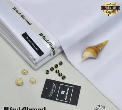 Premium White Cotton Sotton Suit for Men delivery all Size: Unstitched