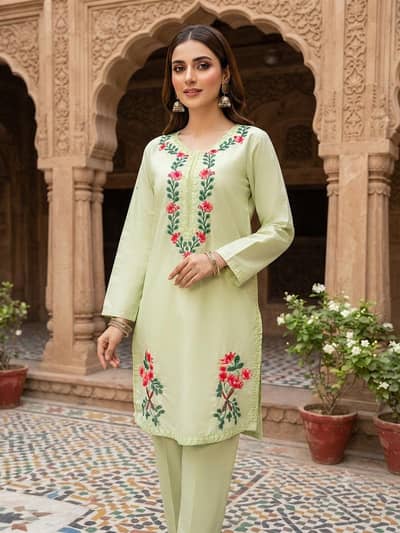 Pure Lawn Embroidery Work