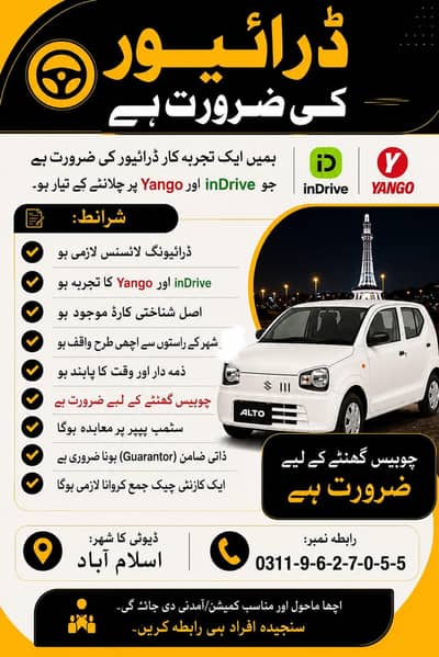 Driver required for Indrive