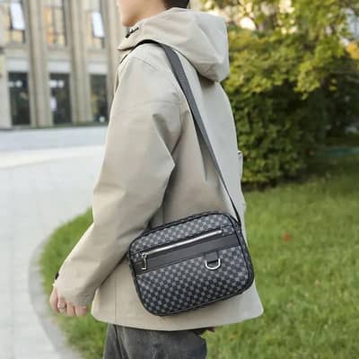 Men,s plaid shoulder bags crossbody luggage bags