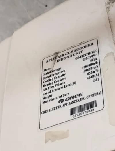 gree 1.5 ton DC inverter heat nd cool 100% working