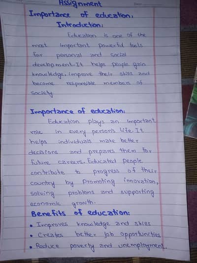 Assignment writing