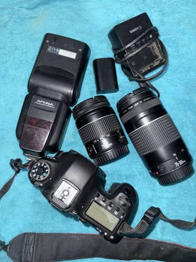 6D Canon body with 2 Lenses 75-300, 28-80 Condition 7/10