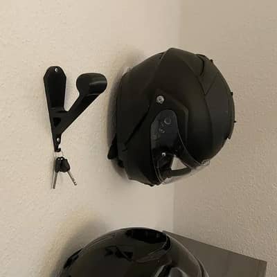helmet hook with key holder