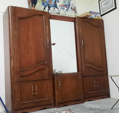 3 piece wooden almirah