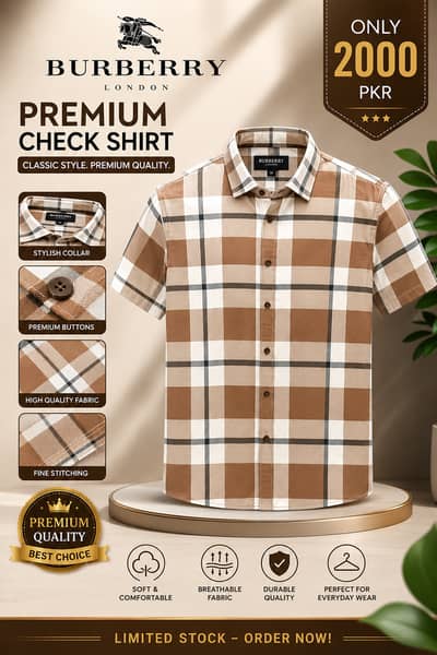 Premium Check Polo T-Shirt | Soft Fabric | Stylish Casual Wear | Only