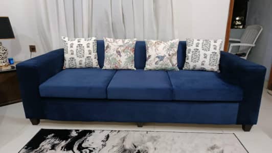 6 seater  L shape  sofa with maching corner table .