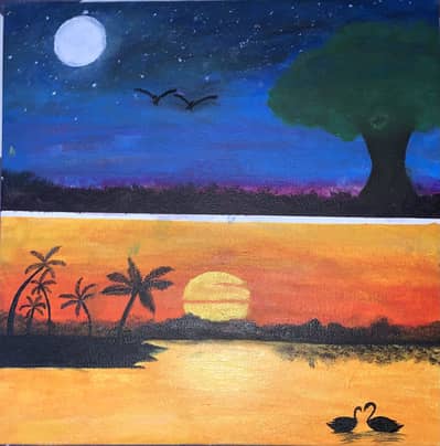 Where Sunset kiss the night