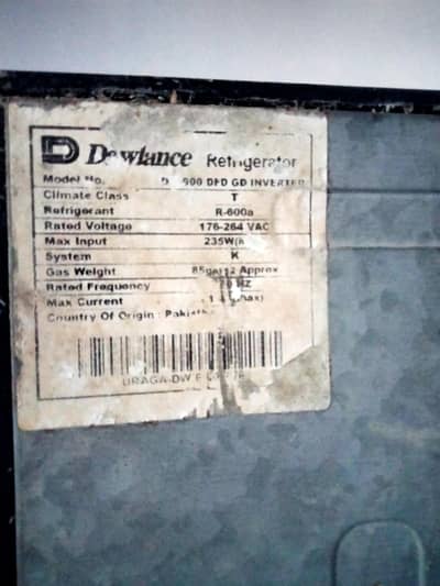 dawlance refrigerator barae frock
