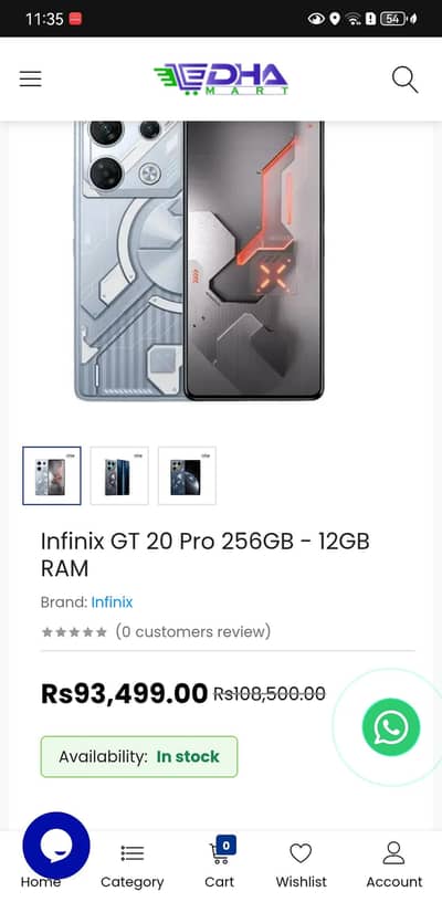 Infinix GT 20 Pro 12+12/256