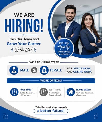we are hiring male and female for online and office work