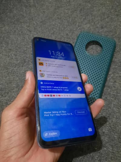 Infinix Note 7 official PTA 6 128 all ok 10 by 9.5 zero fault