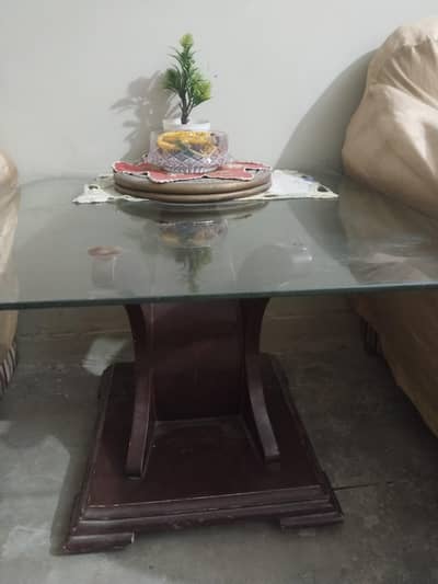 glass top coffee table
