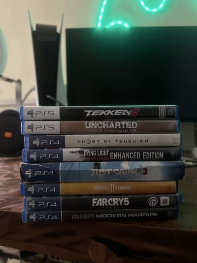 All Playstation Used Games 10/10 Teklen 8 and Uncharted Just new open