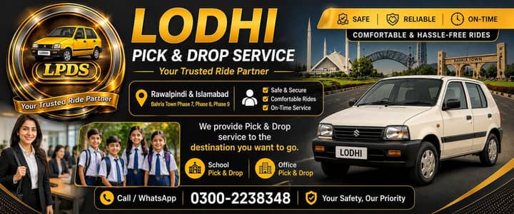 Pick and drop service 0300-2238348