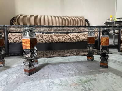 3-Piece Glass Center Table Set for Sale