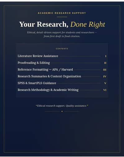 Research Writing Assistant | Literature Review and Academic Support