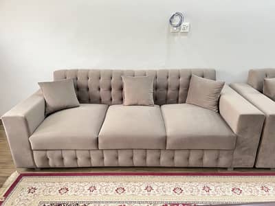 Premium 6-Seater Velvet Sofa Set (3+2+1) with Original Molty Foam