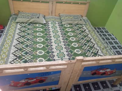 2 x Single BEDs for Childrens Pure Wood No Ply No Formica