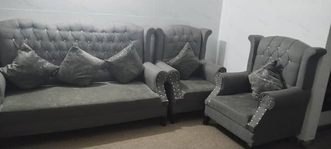 7 seater sofa 1 medium'fridge ' 1 show case