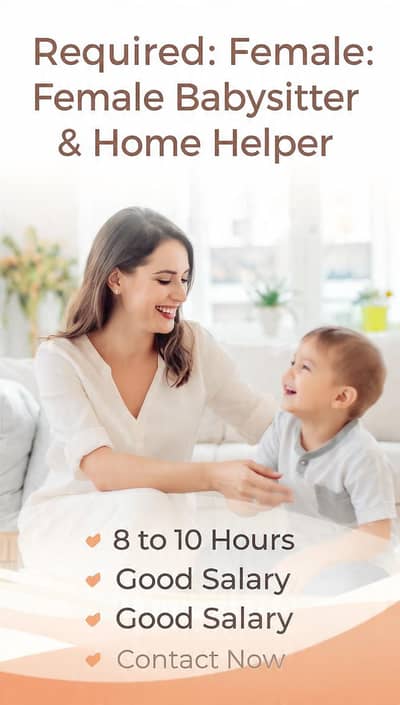 home maid/ baby sitter/ helper/ baby care/ kam wali