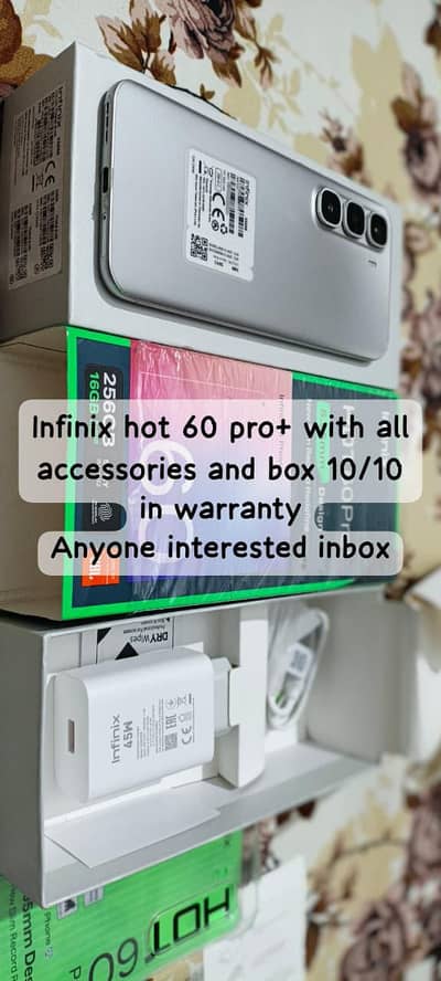 Infinix 60pro + 8/8-256gb with box in warranty 10/10