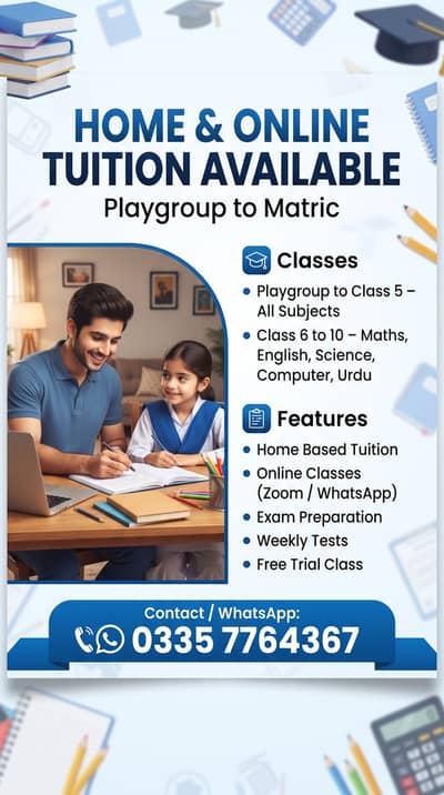 Home Tutor Available - All Subjects