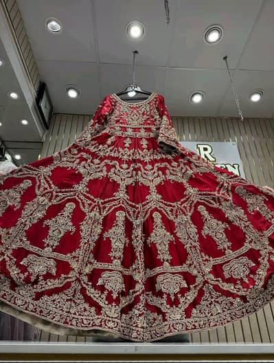 Beautiful Red Bridal Lehenga-Premium Heavy Embroidery- Excellent Condi