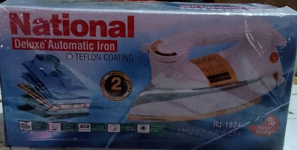 national deluxe automatic iron upto 25% faster ironing