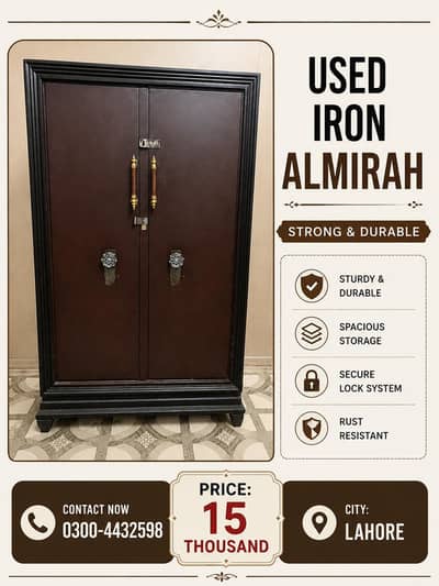 Used iron Almirah large size in good condition