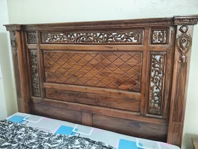 Bed With side table and dressing table
