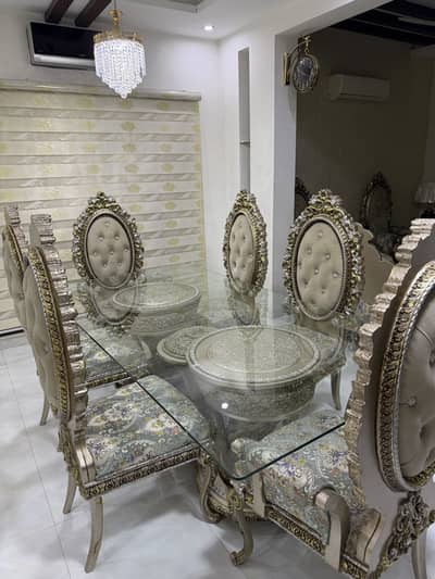Dining Table with Six Chairs Heavy Duty