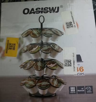 OASISWJ 36 Pcs Coffee Capsule Holder Stand - 4 Tier Rotating`