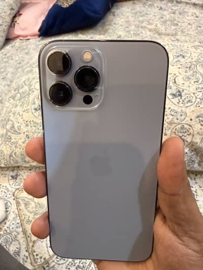 Iphone 13 pro max blue color 128gp pta approved just fone hi hai