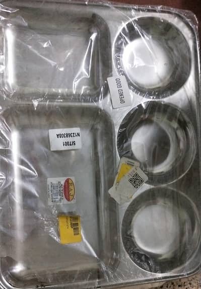 RAJ Stainless Steel 5-in-1 Mess Tray - made in India
