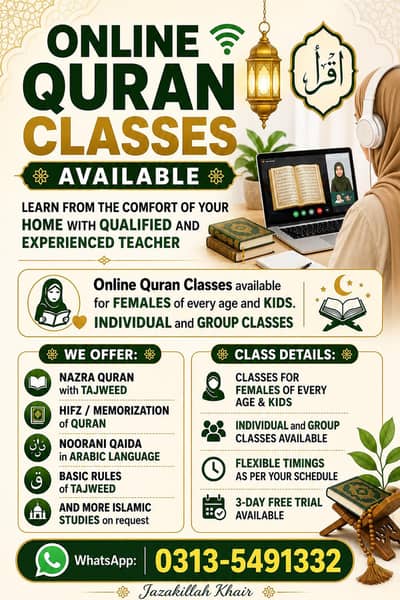 Online Quran Classes for Females & Kids | Free Trial