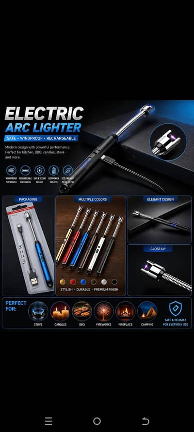 "USB Rechargeable Kitchen Igniter,