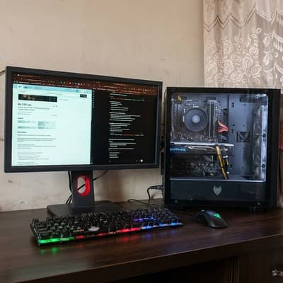 Premium Ryzen 5 3600 / RX 580 Gaming PC Setup + Zowie XL144Hz Monitor