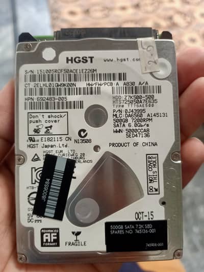 Original HGST 100% Health 500GB 7200RPM SATA HDD