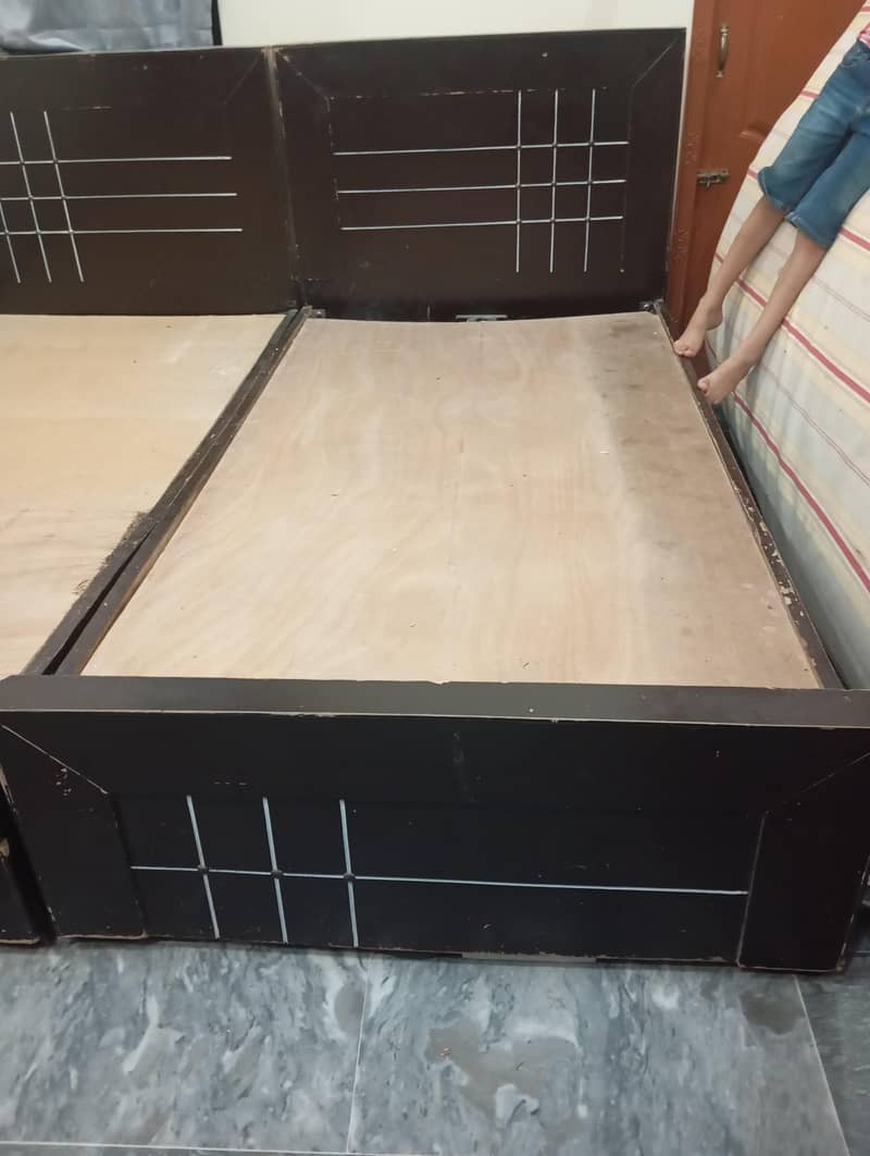 2 Wooden Single Beds for Sale 2