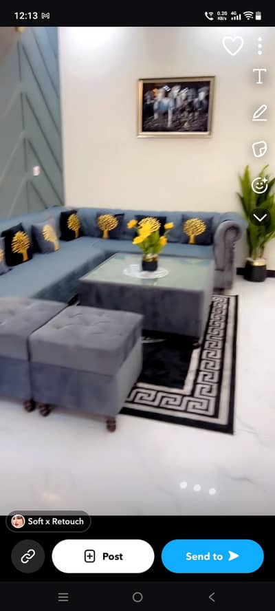 L shaped 7 seater