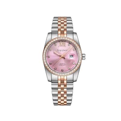 luxury star pink watch waterproof quatz.