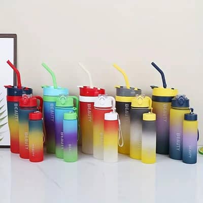 Premium 3-Piece Gradient Water Bottle Set – Stay Hydrated in Style