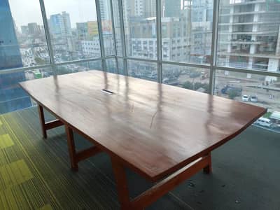 Solid Wood Office Conference Table 10-12 Seater Excellent Condition