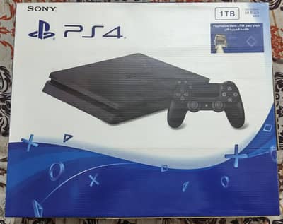 PS4 SLIM JAILBREAK 1 TB Sealed Pack with Box+17 Game & Two controllers