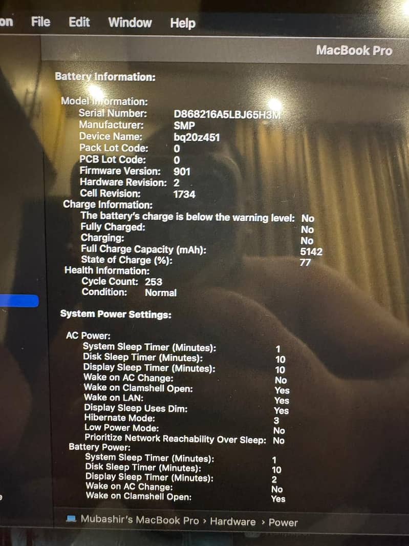 Macbook pro 2018 5
