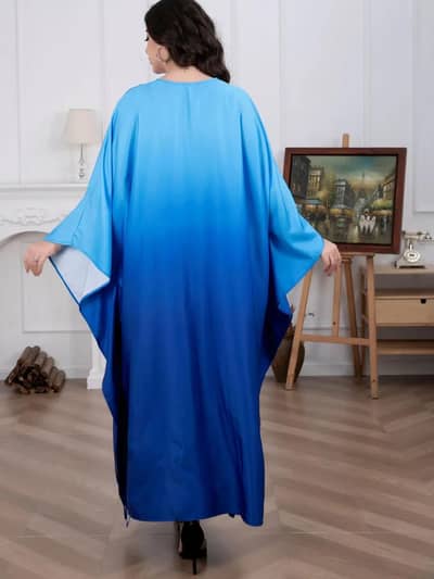 cross border Amazon plus size woman dress modest fashion  soft sath