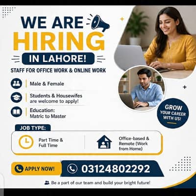 Online work Available for male/female