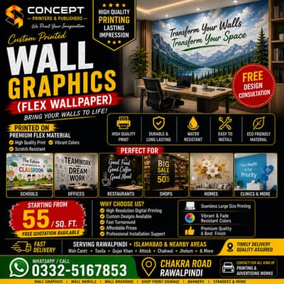 Custom Printed Wall Graphics | Flex Wallpaper