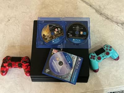 Ps4 Pro 1TB Dubai Imported | 2 original controllers + Games
